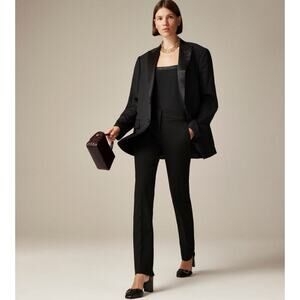 J.Crew Petite Slim Tapered Pant in Four Season Stretch Black Size 2P NWT